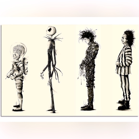 Other - Tim Burton Movie Edward Scissorhands Movie Canvas Art Wall Prints 16inchx24inch